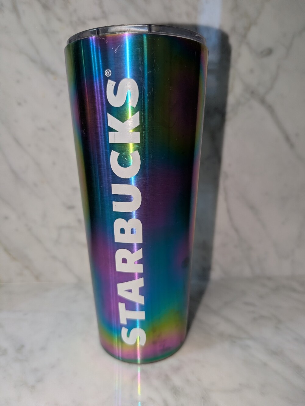 Starbucks Iridescent Rainbow Oil Spill Stainless Steel Tumbler 2023 Travel Mug